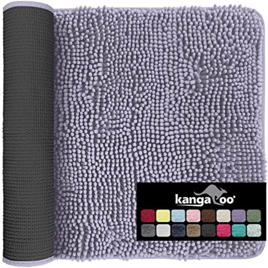 KANGAROO Luxury Chenille Bath Rug, 60x24, Extra Soft and Absorbent Shaggy Bathroom Rugs, Strong for $37