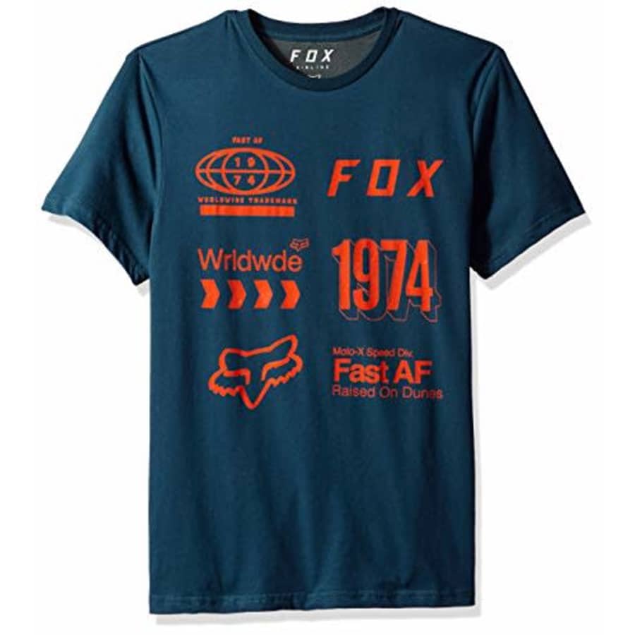 Fox Head Fox Men's Airline TruDri Modern Fit Short Sleeve Tech T-shirt, Blue/Green, S for $15 Fox Head Fox Men's Airline TruDri Modern Fit Short Sleeve Tech T-shirt, Blue/Green, S for $15