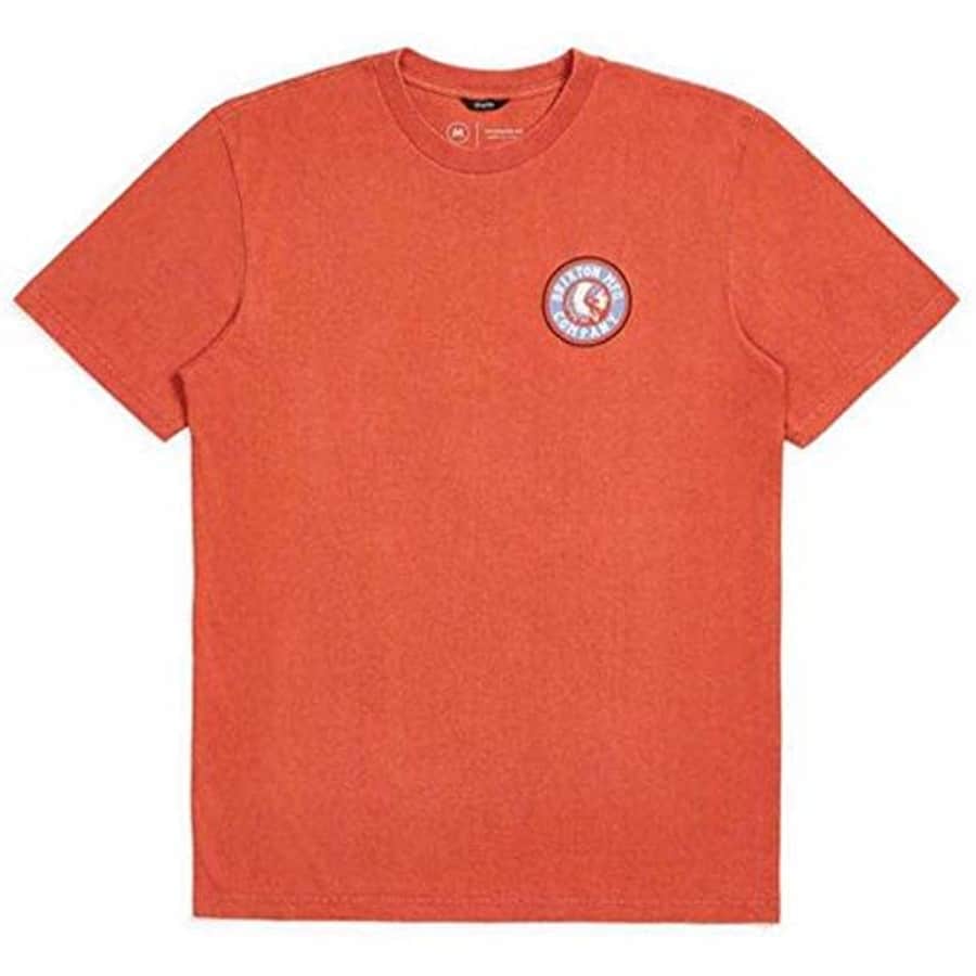 Brixton Men's Rival II Standard FIT Short Sleeve T-Shirt, Picante, S for $18