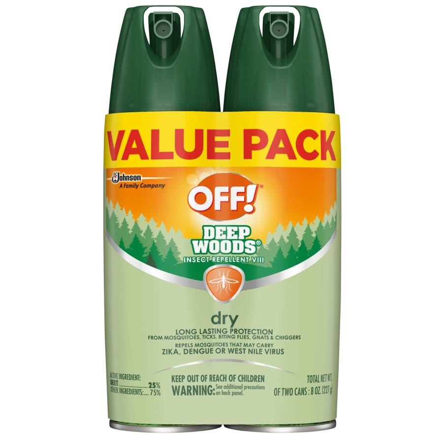 OFF! Deep Woods Insect Repellent VIII Dry 4-oz. Spray Can 2-Pack for $11