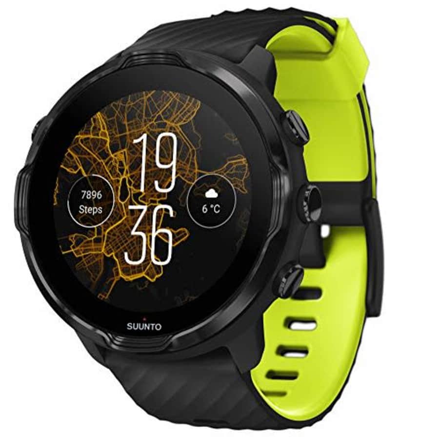 Suunto 7, GPS Sport Smartwatch with Wear OS by Google - Black/Lime for $399