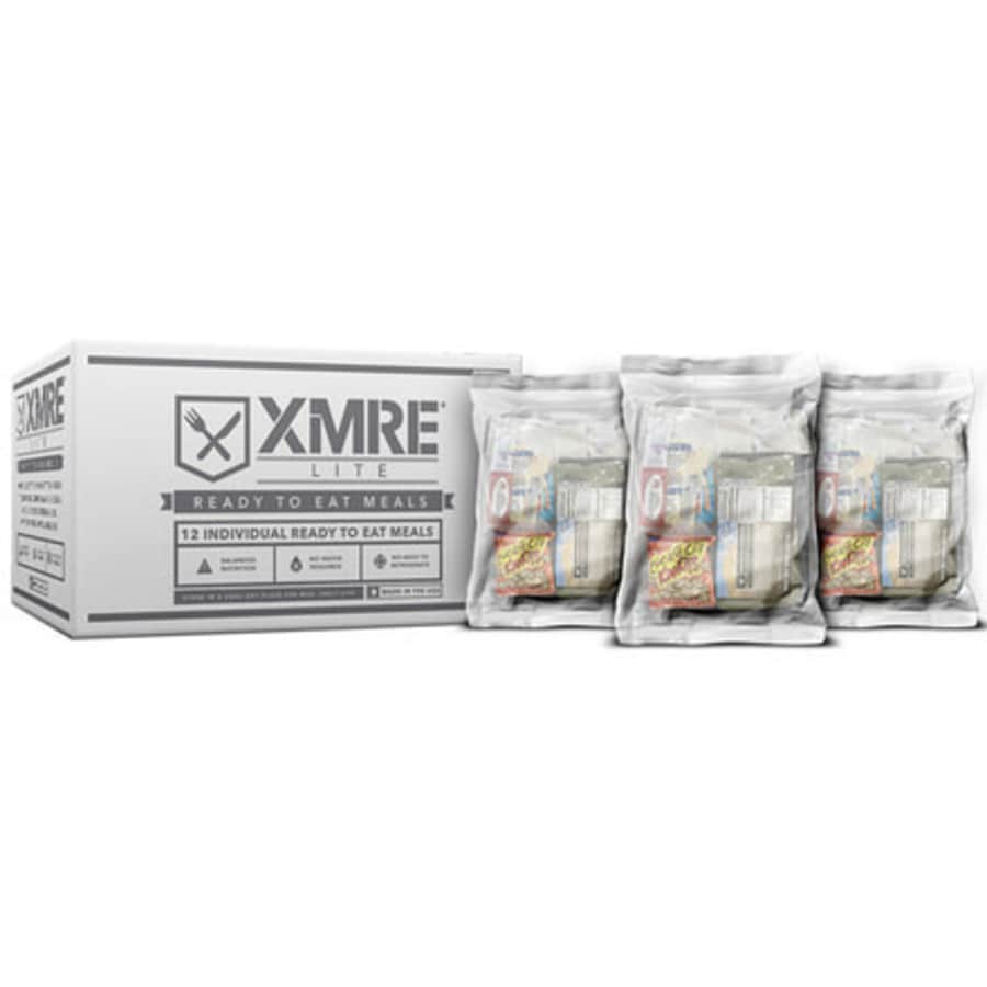 XMRE Lite Extended Shelf Life MRE w/ Flameless Ration Heater 12-Pack for $75