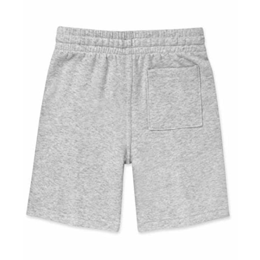 Timberland Boys' Drawstring Logo Knit Shorts, Light Grey Heather, Large (6) for $13