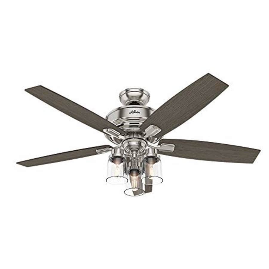 Hunter Fan HUNTER 54190 Bennett Indoor Ceiling Fan with LED Light and Remote Control, 52", Brushed Nickel for $330 Hunter Fan HUNTER 54190 Bennett Indoor Ceiling Fan with LED Light and Remote Control, 52", Brushed Nickel for $330