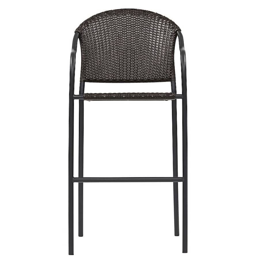 Style Selections Pelham Bay Wicker Stackable Stationary Bar Stool Chair for $70 Style Selections Pelham Bay Wicker Stackable Stationary Bar Stool Chair for $70