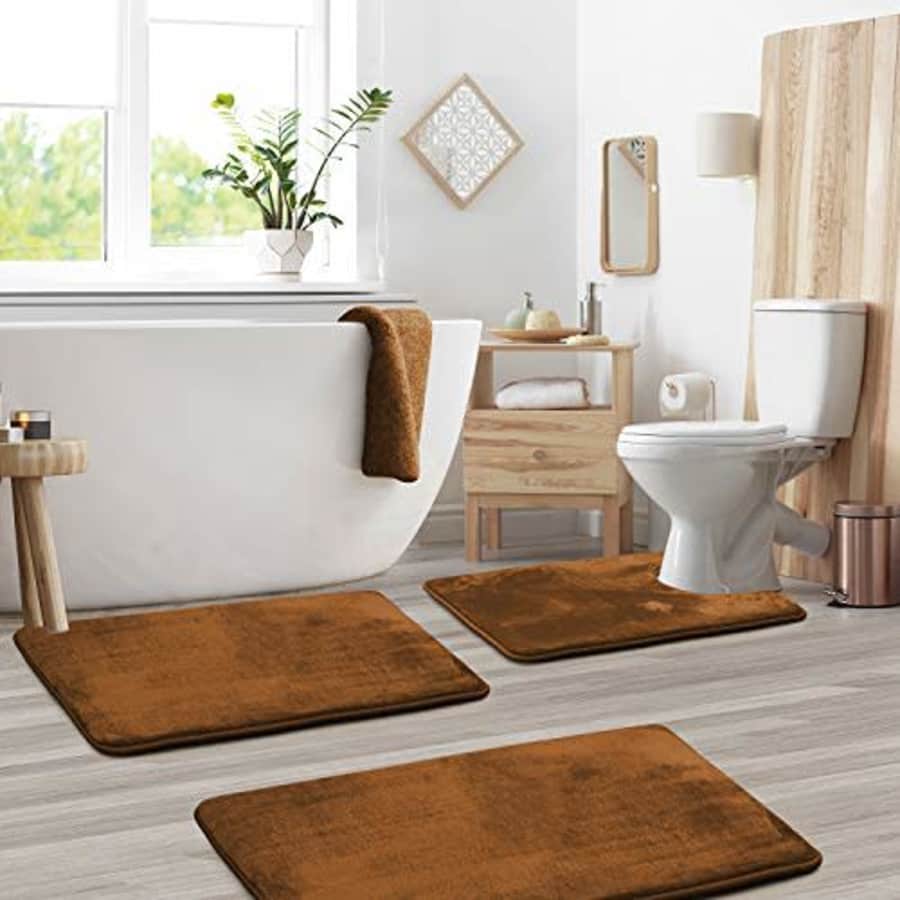 Clara Clark Memory Foam Bath Mat Sets 3 Piece - Non Slip, Absorbent, Soft Bath Rug Set - Fast for $43 Clara Clark Memory Foam Bath Mat Sets 3 Piece - Non Slip, Absorbent, Soft Bath Rug Set - Fast for $43