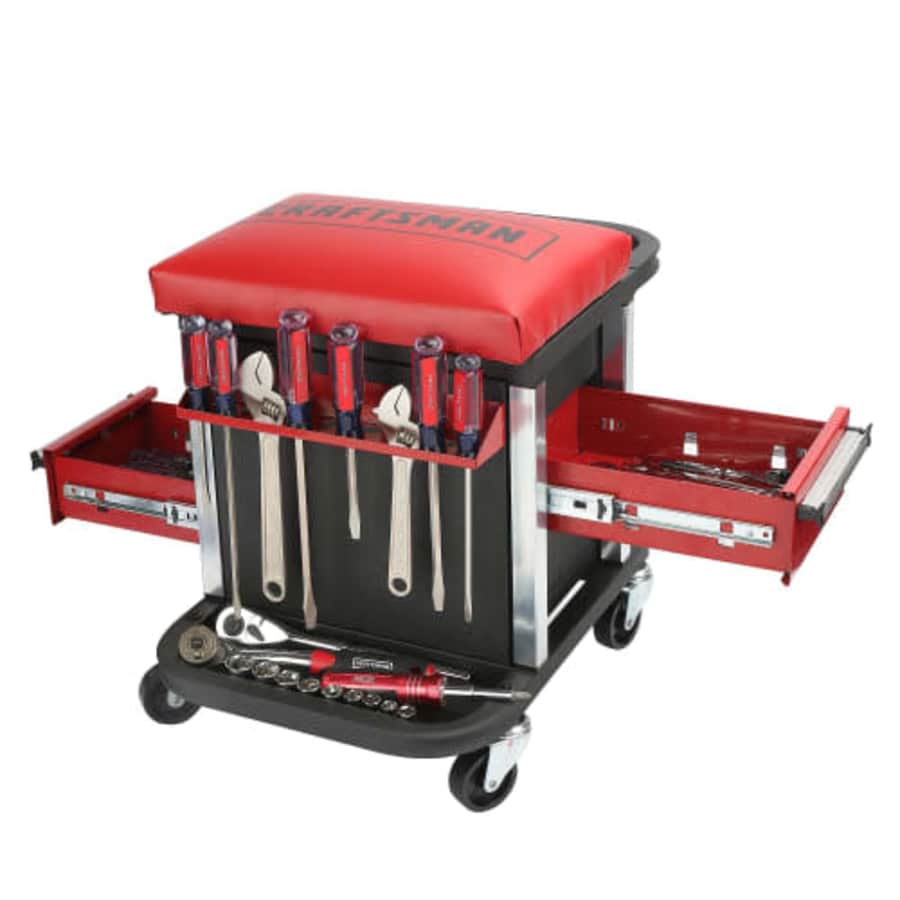 Craftsman Garage Glider Rolling Tool Chest Seat for $60