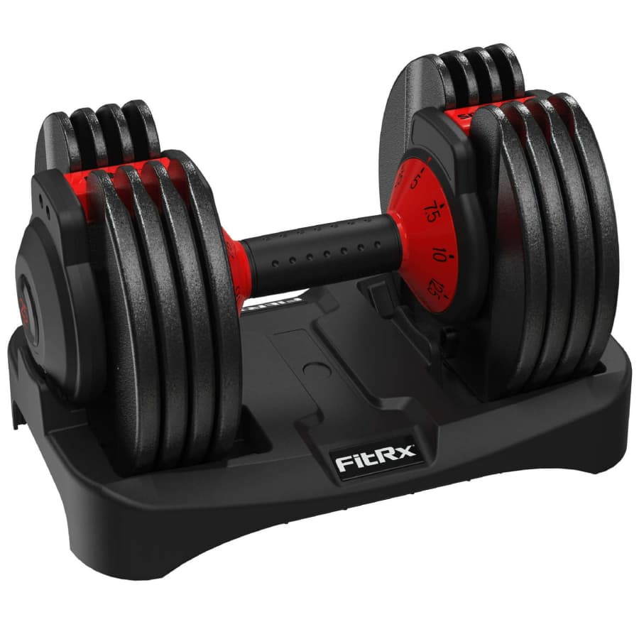 FitRx SmartBell 5-25 lbs. Quick-Select Adjustable Dumbbell for $59 FitRx SmartBell 5-25 lbs. Quick-Select Adjustable Dumbbell for $59