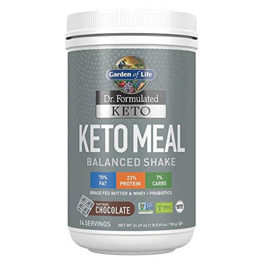 Garden of Life Dr. Formulated Keto Meal Balanced Shake - Chocolate Powder, 14 Servings, Truly Grass for $50