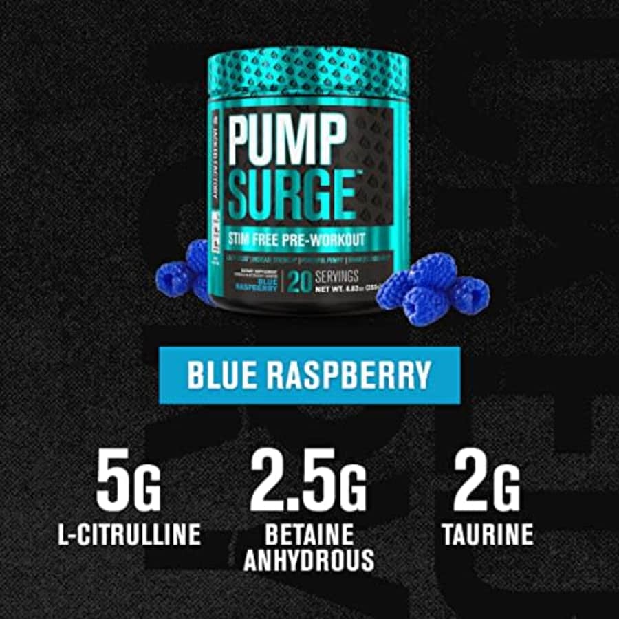 Jacked Factory Pumpsurge Caffeine Free Preworkout for Men & Women - Stim Free Pre Workout Powder, Nitric Oxide for $30 Jacked Factory Pumpsurge Caffeine Free Preworkout for Men & Women - Stim Free Pre Workout Powder, Nitric Oxide for $30
