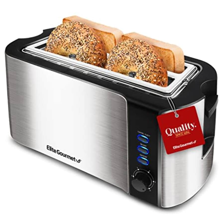 Elite Gourmet ECT-3100## Long Slot Toaster, Reheat, 6 Toast Settings, Defrost, Cancel Functions, for $59