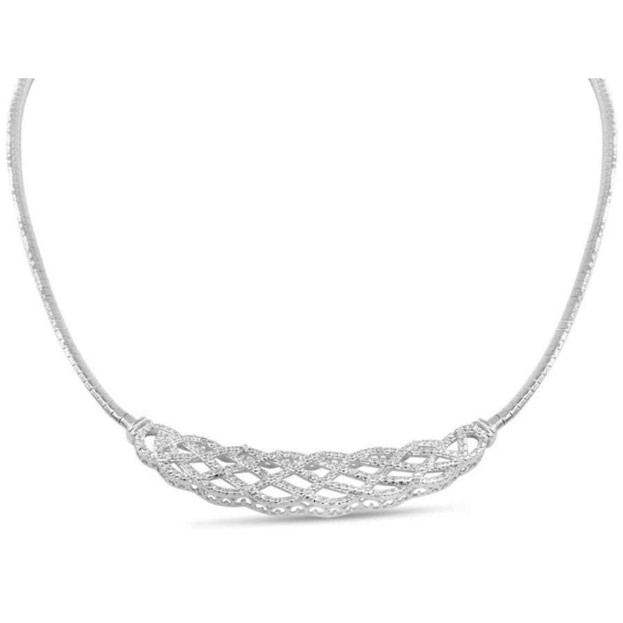 0.25-tcw. Natural Diamond Designer Necklace In Platinum Overlay for $48 w/ $5 SuperJeweler Gift Card 0.25-tcw. Natural Diamond Designer Necklace In Platinum Overlay for $48 w/ $5 SuperJeweler Gift Card