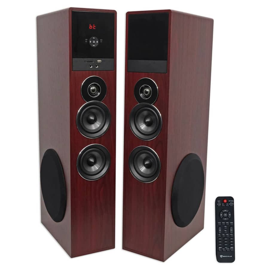 Rockville Bluetooth Home Theater Tower Speakers w/ 8" Subwoofers for $185 Rockville Bluetooth Home Theater Tower Speakers w/ 8" Subwoofers for $185