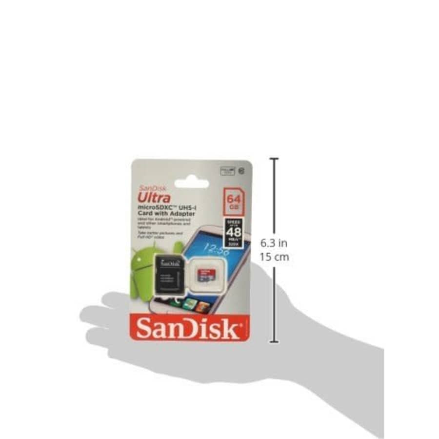 SanDisk Ultra 64GB MicroSDXC Class 10 UHS Memory Card Speed Up To 30MB/s With Adapter, for $10