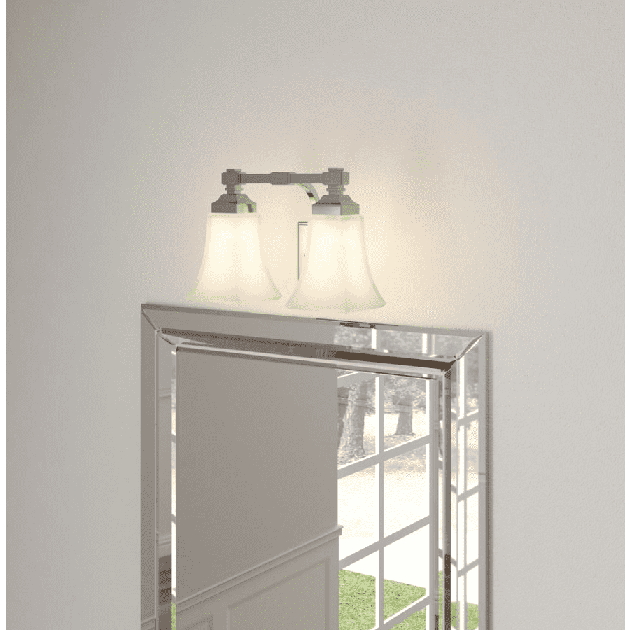 Hampton Bay 2-Light Chrome Bath Light for $25