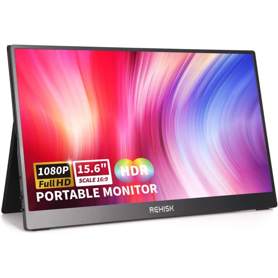 Rehisk 15.6" Portable Monitor w/ Smart Cover for $60