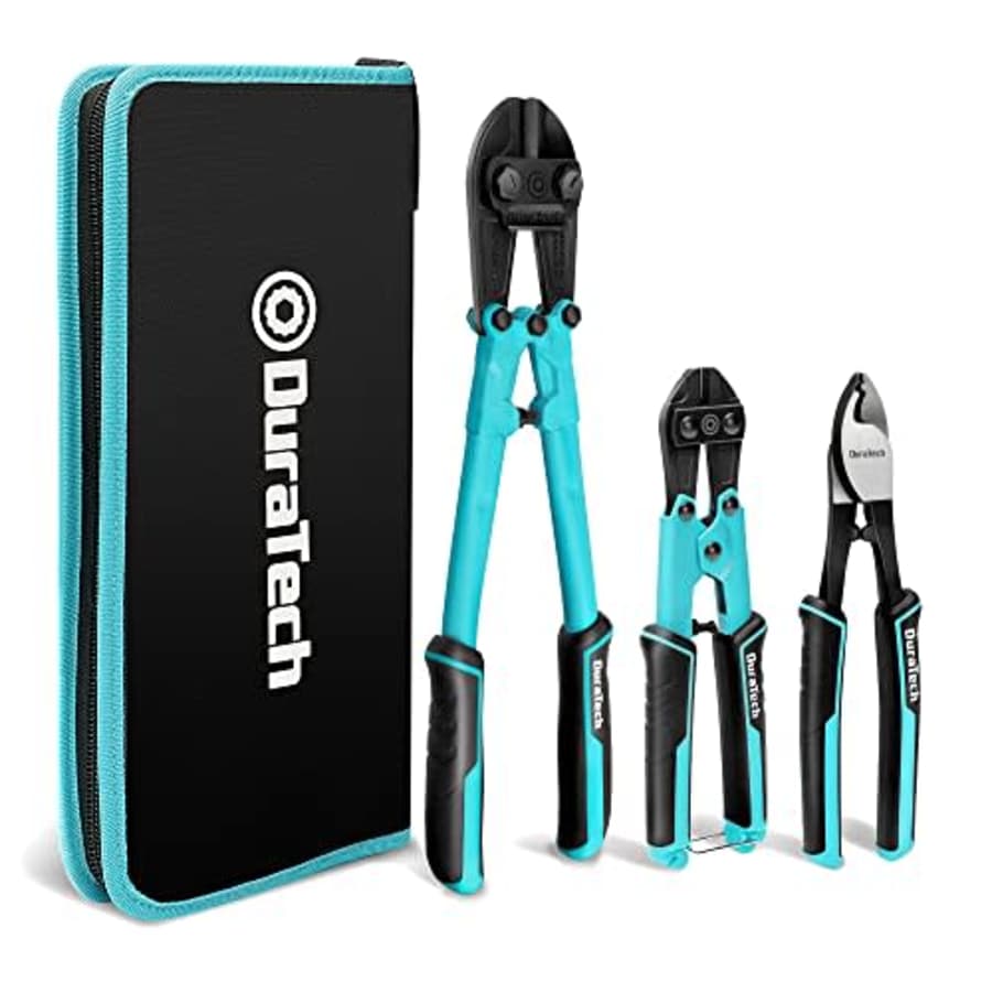DURATECH 3-Piece Bolt Cutter Pliers Set, 14" Heavy Duty Bolt Cutter, 8" Mini Bolt Cutter, 8" Wire for $30 DURATECH 3-Piece Bolt Cutter Pliers Set, 14" Heavy Duty Bolt Cutter, 8" Mini Bolt Cutter, 8" Wire for $30