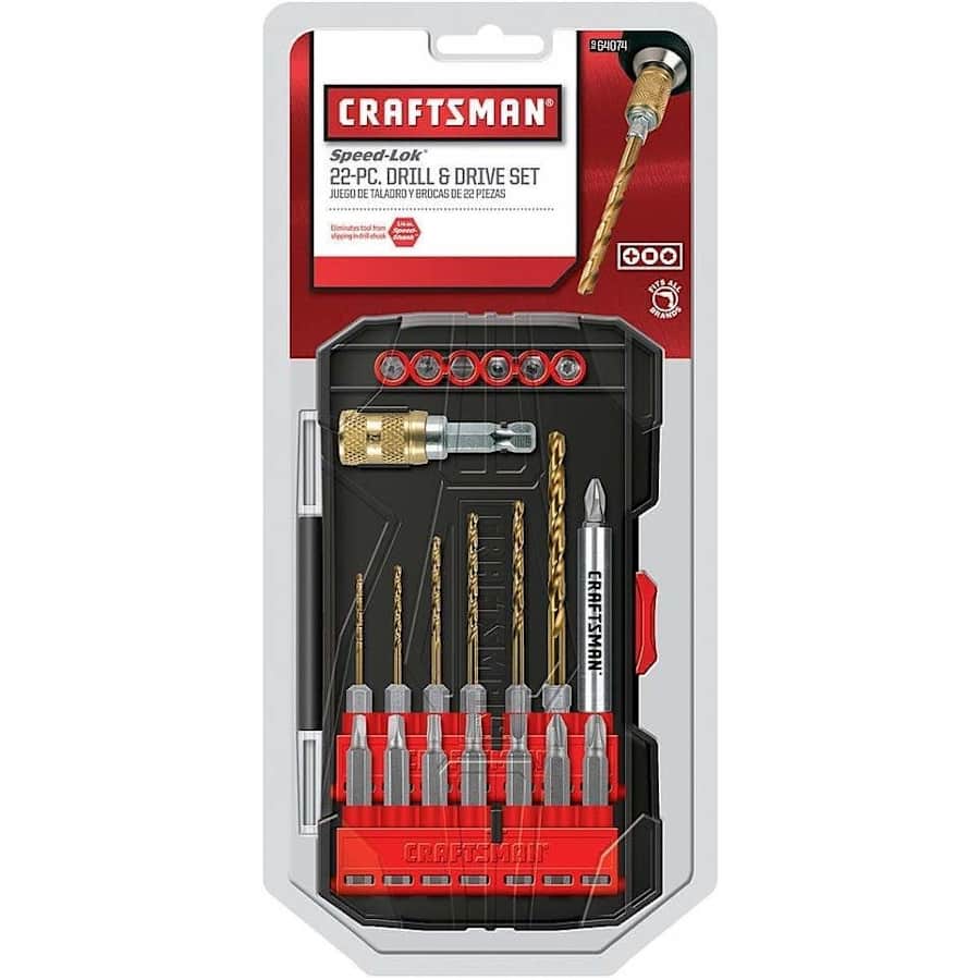 Craftsman Speed-Lok 22-Piece Drill / Driver Bit Set for $8