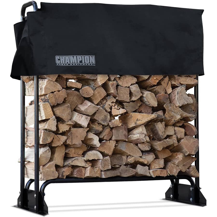 Champion Power Equipment 48" Firewood Rack w/ Weather-Resistant Cover for $89