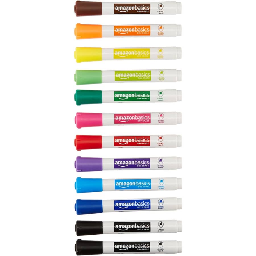 AmazonBasics Dry Erase White Board Markers 12-Pack for $8 AmazonBasics Dry Erase White Board Markers 12-Pack for $8