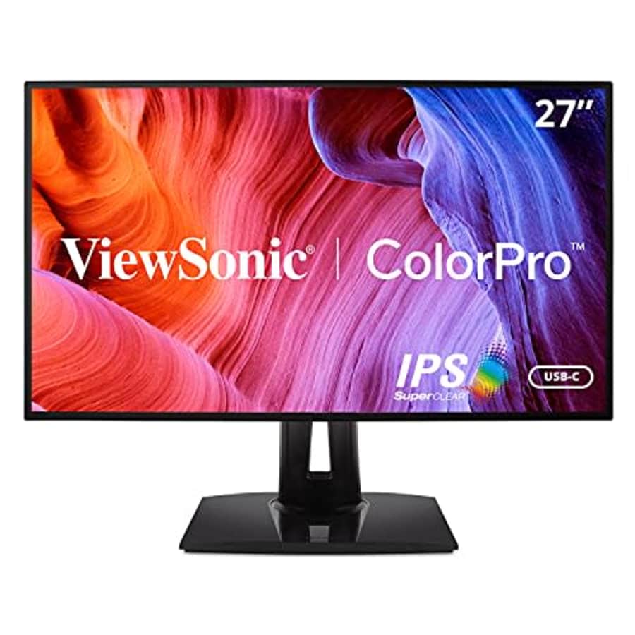 ViewSonic VP2768a ColorPro 27 Inch 1440p IPS Monitor with 100% sRGB, Rec 709, USB C (90W), RJ45, for $285