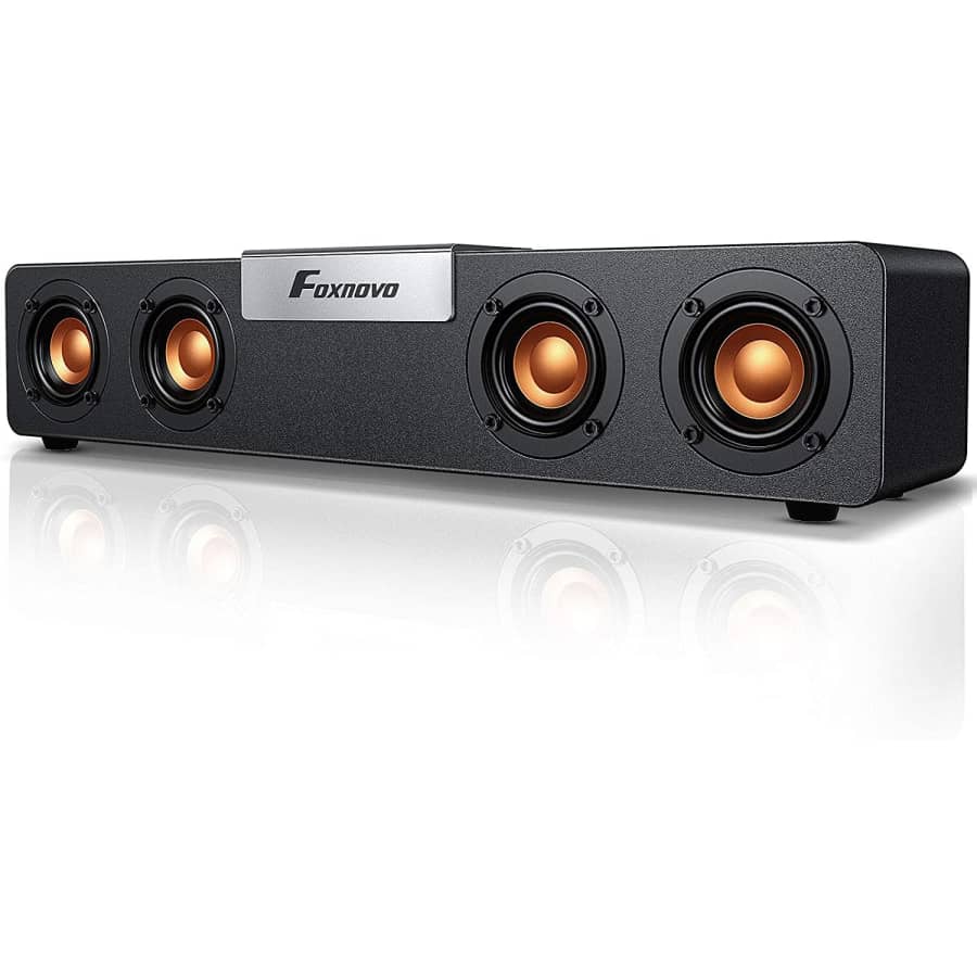 Foxnovo 20W Bluetooth Computer Speakers for $18