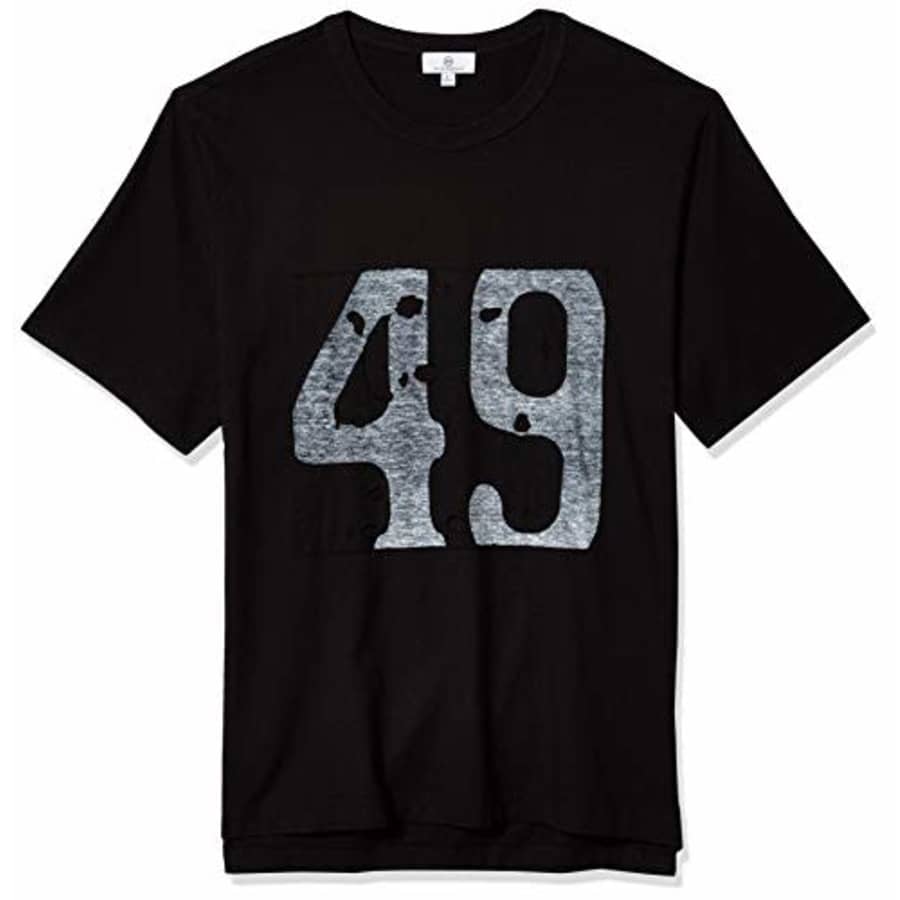AG Adriano Goldschmied Men's Beckham Short Sleeve Crew Tee Shirt, 49-True Black, L for $100