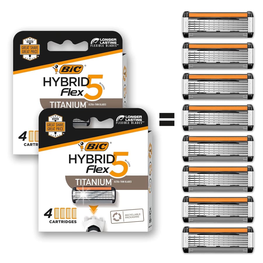 Bic Hybrid Flex 5 Titanium Razor Cartridges 8-Pack for $13 Bic Hybrid Flex 5 Titanium Razor Cartridges 8-Pack for $13
