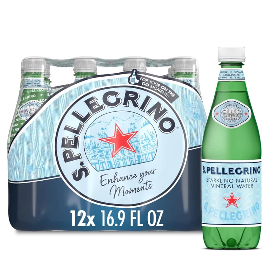 S.Pellegrino Sparkling Mineral Water 16.9-oz. Bottle 12-Pack for $9.36 via Sub & Save S.Pellegrino Sparkling Mineral Water 16.9-oz. Bottle 12-Pack for $9.36 via Sub & Save