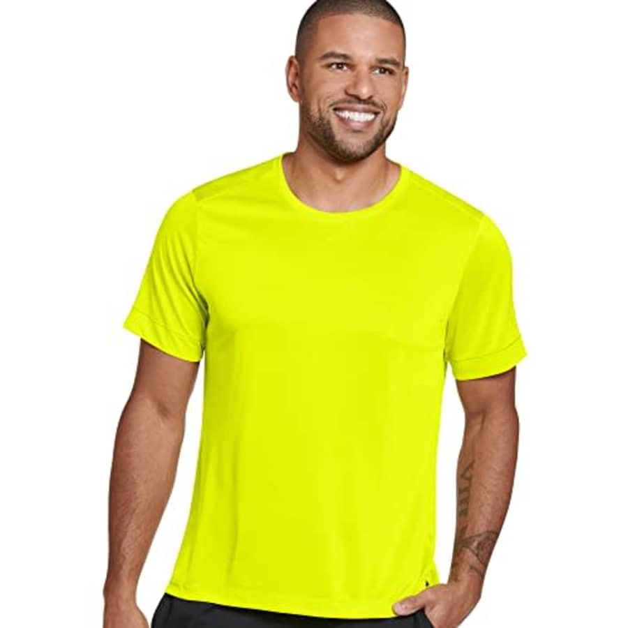 Jockey Men's Activewear Lightweight Performance Crew Tee, Highlight Yellow, S for $28 Jockey Men's Activewear Lightweight Performance Crew Tee, Highlight Yellow, S for $28