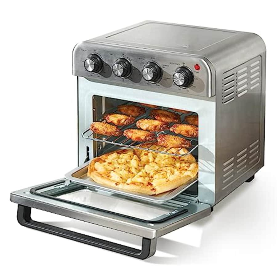 VEVOR 7-IN-1 Air Fryer Toaster Oven, 18L Convection Oven, 1700W Stainless Steel Toaster Ovens for $80