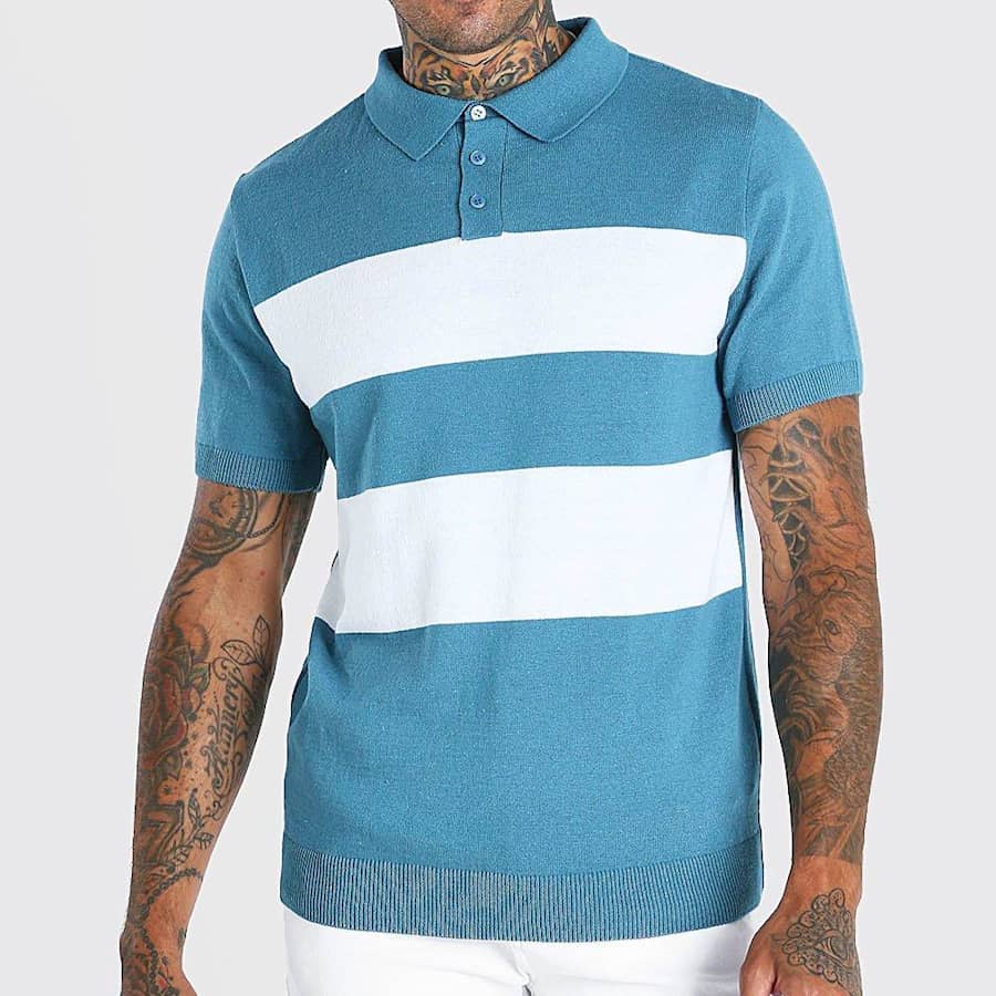 Boohoo Men's Striped Knitted Polo for $14 Boohoo Men's Striped Knitted Polo for $14