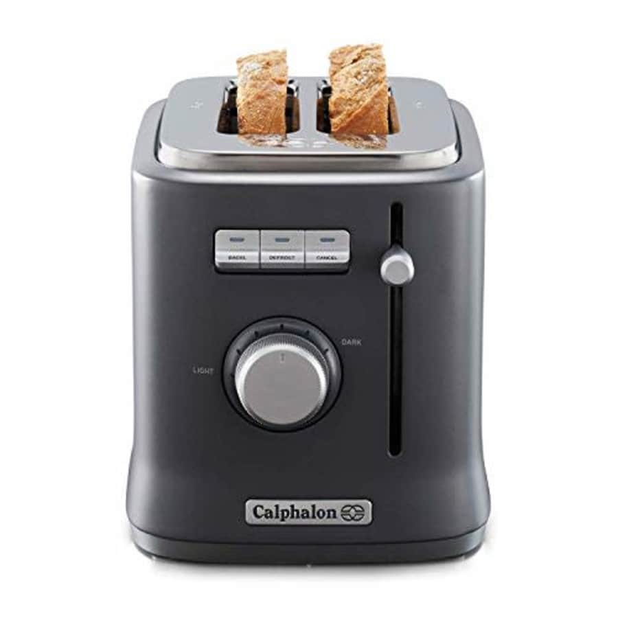 Calphalon 2084021 Intellicrisp 2 Slice Toaster, Black (Renewed) for $55
