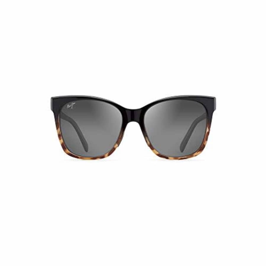 Maui Jim Women's Alekona Sunglasses, Black W/Tokyo Tort/Neutral Grey Polarized, Medium for $214