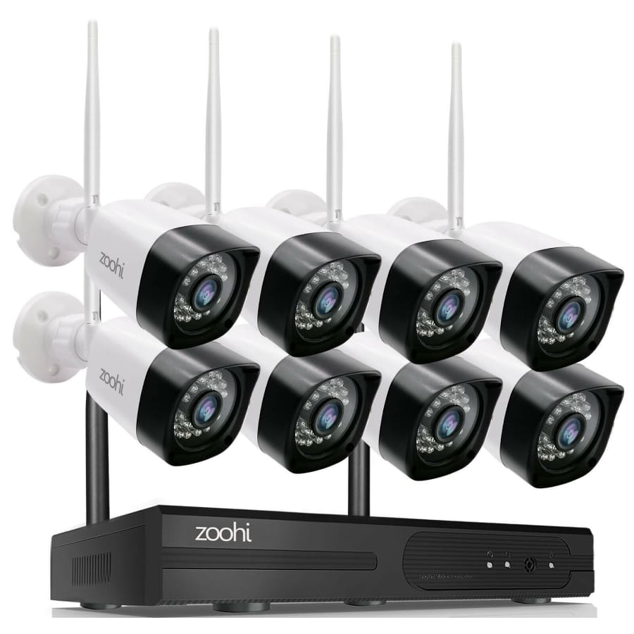 ZooHi 8-Channel 1080p Wireless Security Camera System for $210
