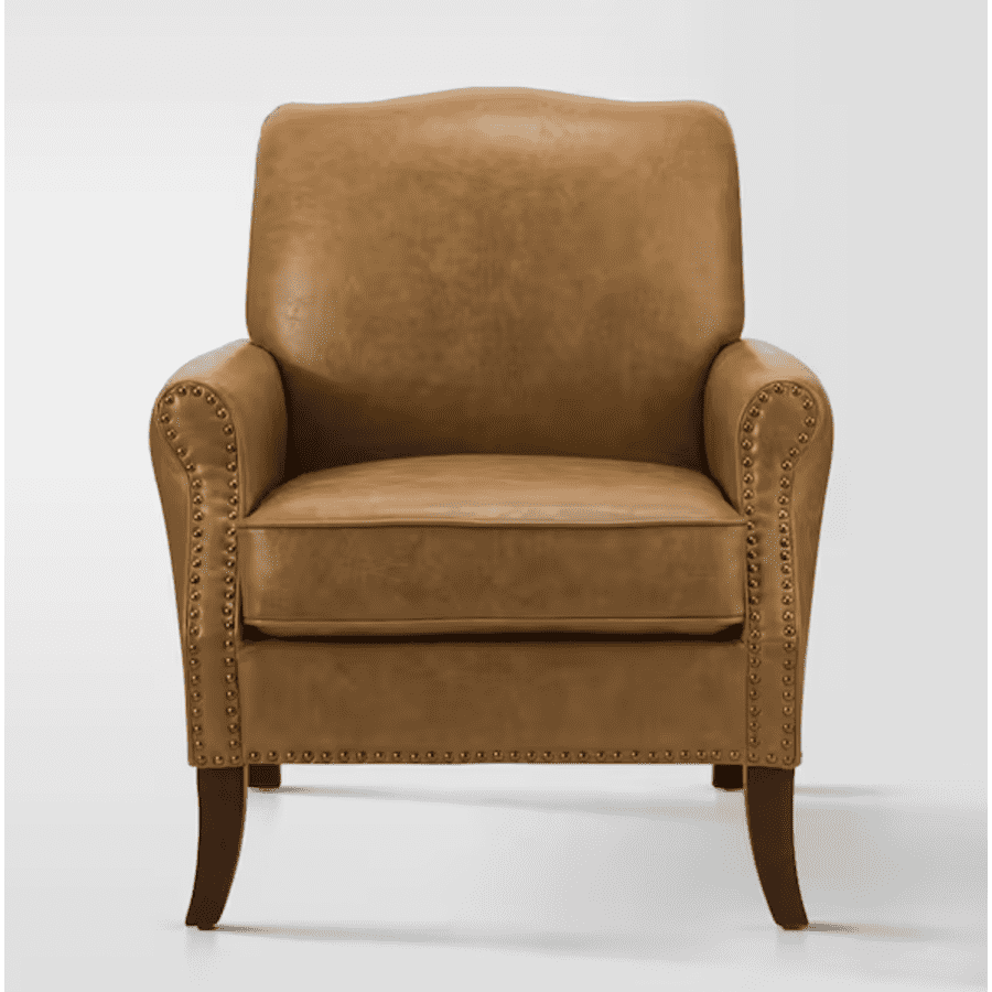 Jayden Creation Calestin Transitional Vegan Leather Armchair for $131 Jayden Creation Calestin Transitional Vegan Leather Armchair for $131