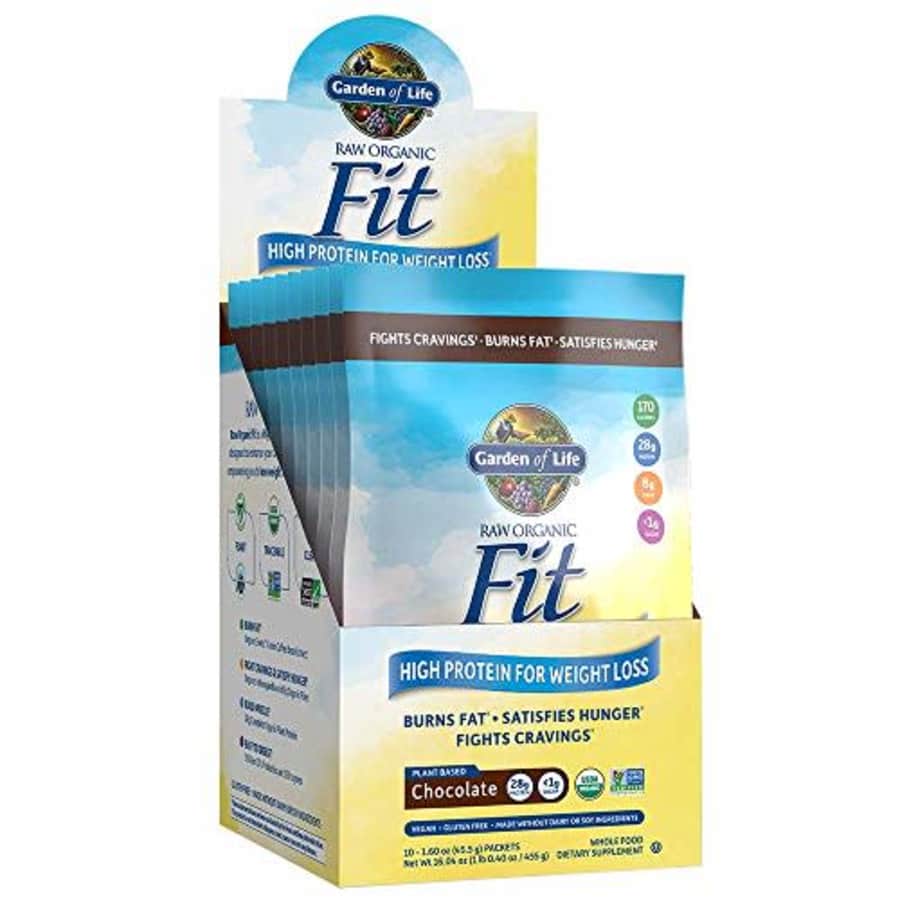 Garden of Life Raw Organic Fit Vegan Protein Powder Chocolate, 28g Plant Based Protein for Weight for $75 Garden of Life Raw Organic Fit Vegan Protein Powder Chocolate, 28g Plant Based Protein for Weight for $75