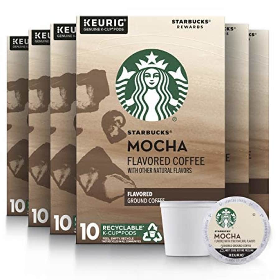 Starbucks Medium Roast K-Cup Coffee Pods Mocha for Keurig Brewers 6 boxes (60 pods total) for $82