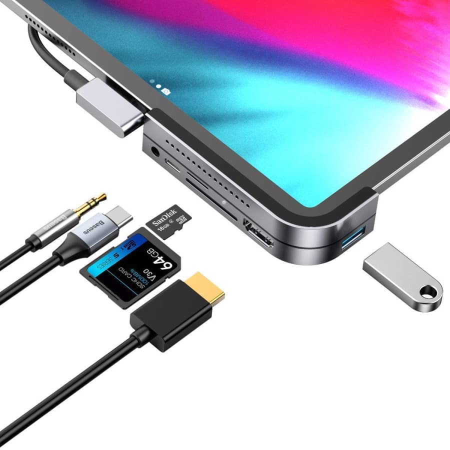 Baseus 6-in-1 USB-C Hub for iPad Pro for $20