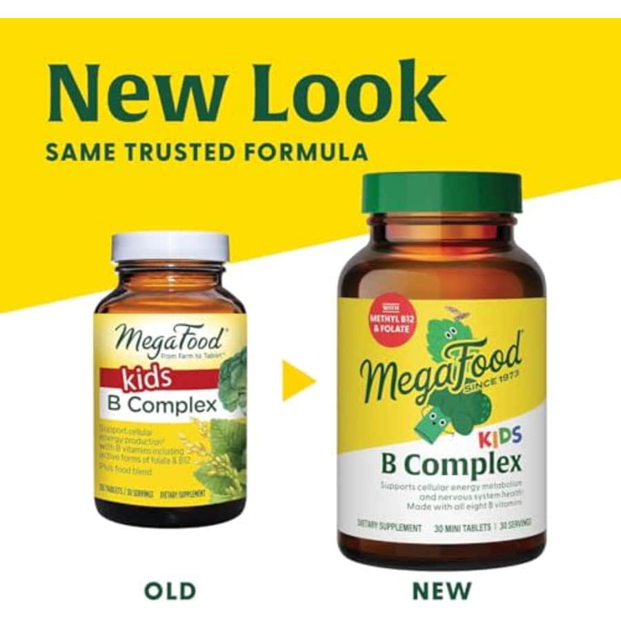 MegaFood Kids B Complex - B Complex Vitamin Supplement - 8 B Vitamins with Vitamin B6, Vitamin B12, for $14