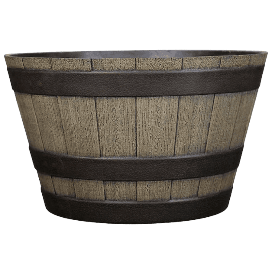 Style Selections 19.3" x 12.13" Whiskey Barrel Indoor/Outdoor Planter for $13