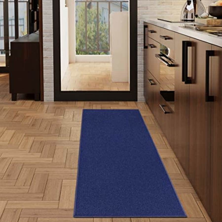 Ottomanson Ottohome Collection Solid Design Runner Rug, 2'3" X 6', Navy Solid, Blue for $34 Ottomanson Ottohome Collection Solid Design Runner Rug, 2'3" X 6', Navy Solid, Blue for $34