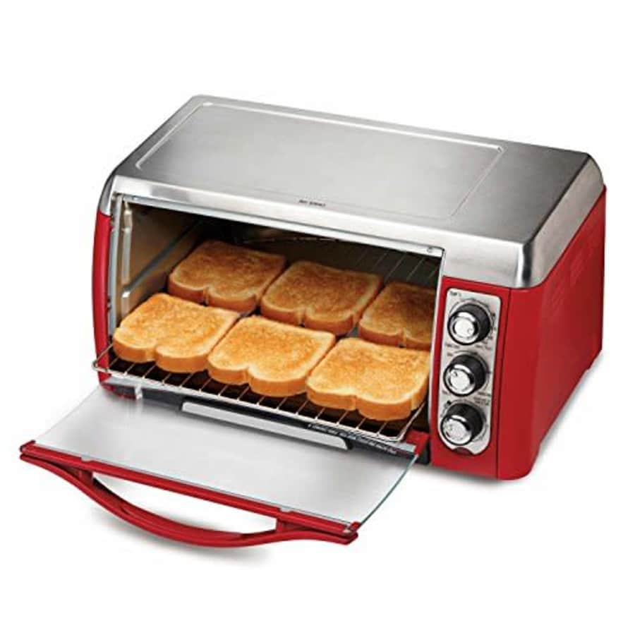 Hamilton Beach 31335 Ensemble 6-Slice Toaster Oven, Red for $90