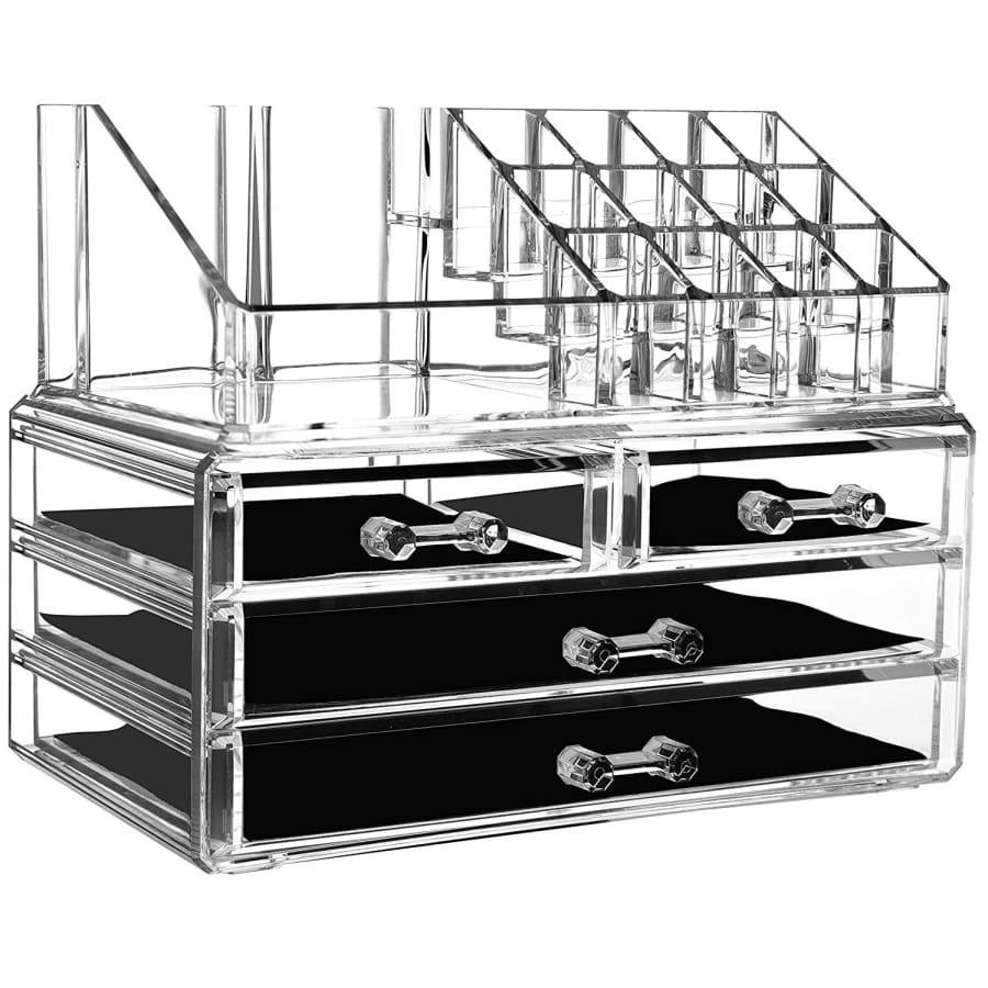 Cq Acrylic Medium 4-Drawer Makeup Storage Case for $16