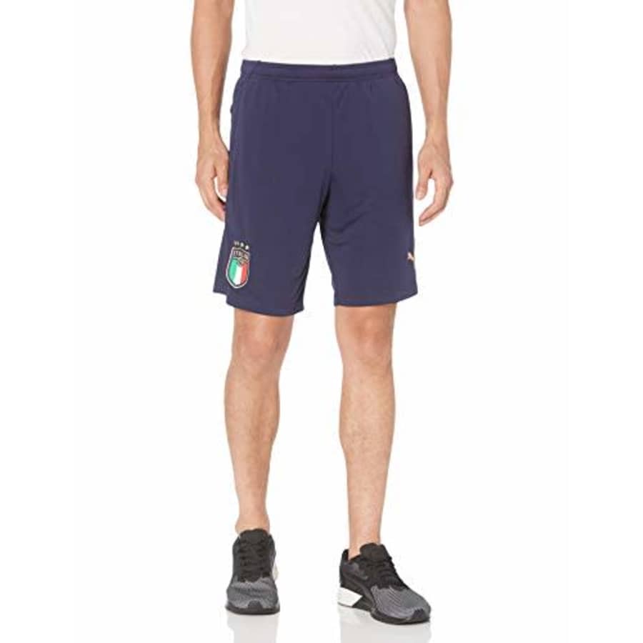 PUMA Men's FIGC Training Shorts W.Z/P, Peacoat Team Gold, S for $15