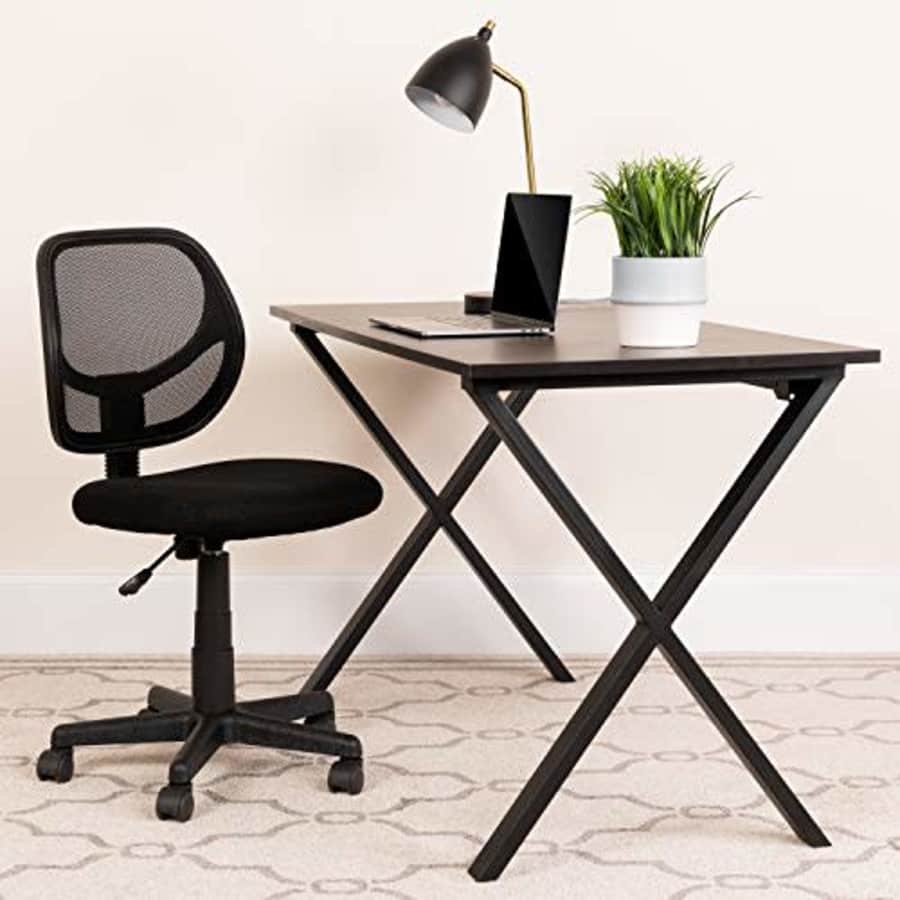 Flash Furniture Low Back Black Mesh Swivel Task Office Chair with Curved Square Back for $74 Flash Furniture Low Back Black Mesh Swivel Task Office Chair with Curved Square Back for $74