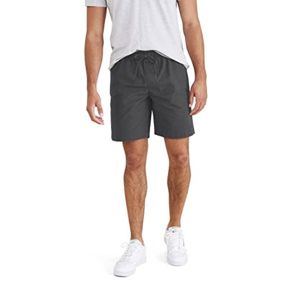 Dockers Men's Ultimate Straight Fit 7.5" Pull on Shorts with Supreme Flex, (New) Car Park Grey for $25
