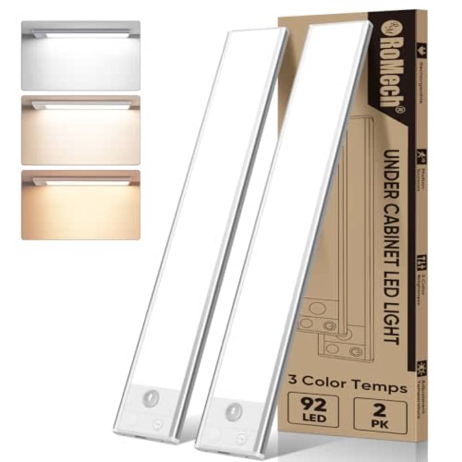 Romech 11.8" LED Under Cabinet Light 2-Pack for $10