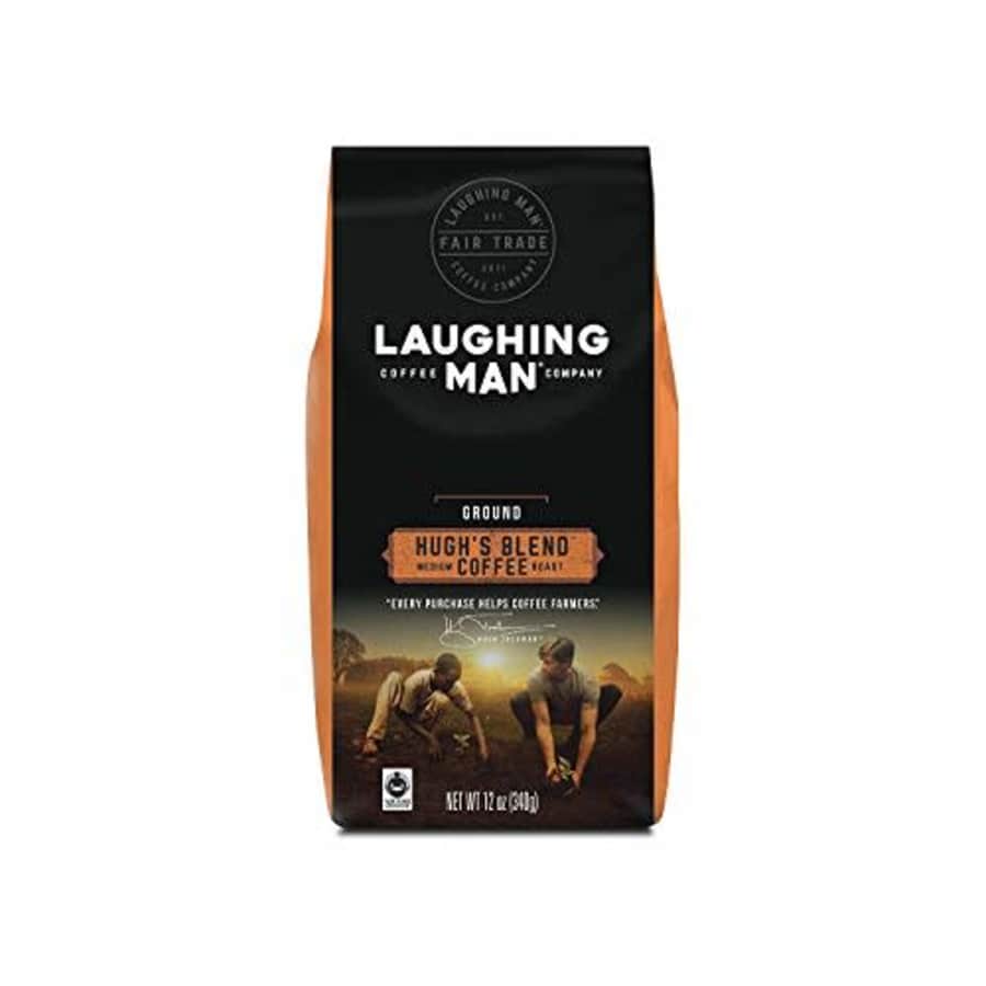 Laughing Man Hugh's Blend, Ground Coffee, Medium Roast, Bagged 12 oz for $9