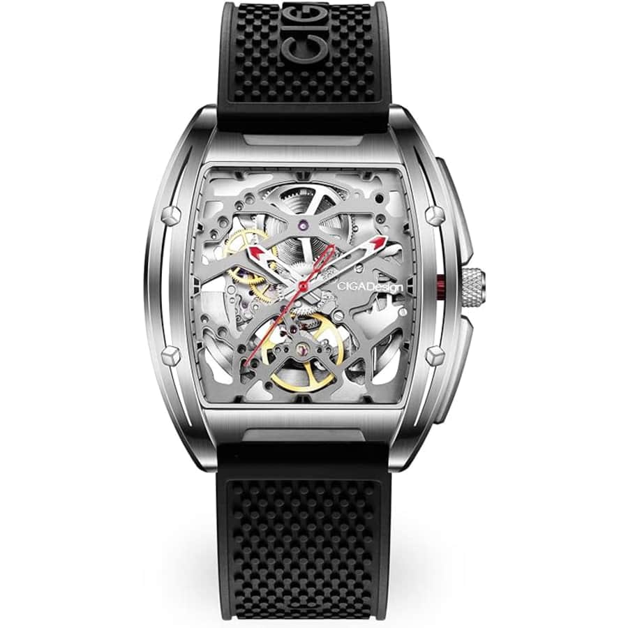 CIGADesign Men's Z-Series Skeleton Tonneau Automatic Watch for $239 CIGADesign Men's Z-Series Skeleton Tonneau Automatic Watch for $239